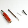 Red Willow Wood Silver Chessboard Twist Trim Fat Ballpoint Pen Writing Tool School Office Stationery