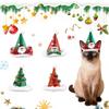 Elastic Strap Pet Headgear Cat Dog Holiday Headwear Festive Pet Christmas Hats for Cats Dogs Xmas Tree Santa Claus Glitter