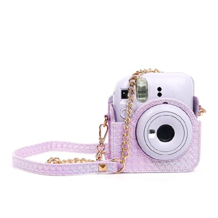 Soft PU Leather Camera Case for Mini 12 Instants Camera Silicone Protectors Bag with Removable Straps