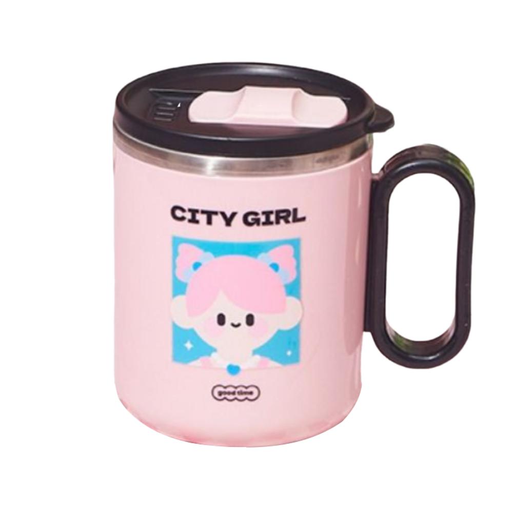 Stainless Steel Cartoon Couple Thermal Mug Creative Thermal Coffee Cup  Travel