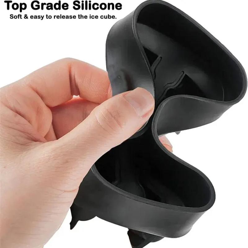 1pc 6-Grid Without Cover Reusable Silicone Ice Cube Trays DIY Freeze Ice Maker Creative Ice Cube Mold For Barware Cocktail