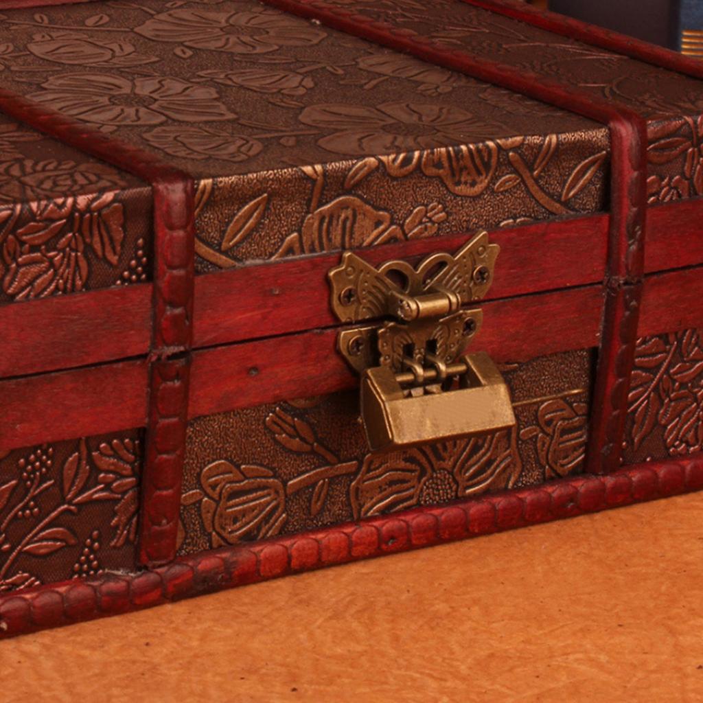 Vintage Chinese Style Mini Copper Padlock Horizontal Lock for Jewelry Box