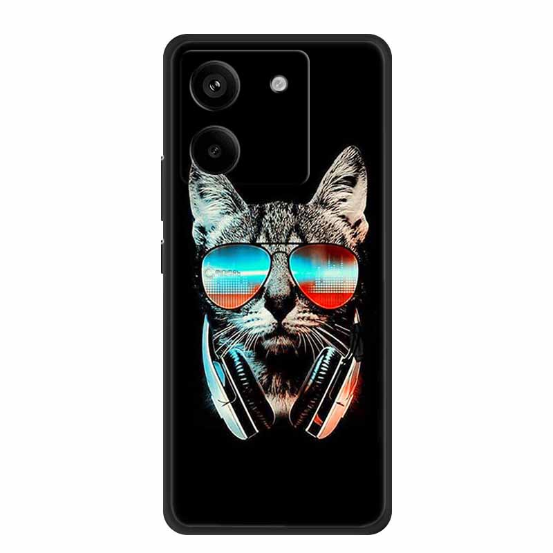 For Xiaomi Poco M7 Pro 5G Case Animals Soft Silicone TPU Phone Cases Back Cover for PocoM7 Pro Protective Shockproof Cats Fundas