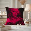 Cushion Cover Anti-dustmite Pillowcase Invisible Zipper Silky Short Plush Sofa Cushion Cover Miley Cyrus Singer