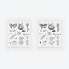 KOSARI 01 (2 Sheets) - Tattoo Sticker/Temporary Tattoo