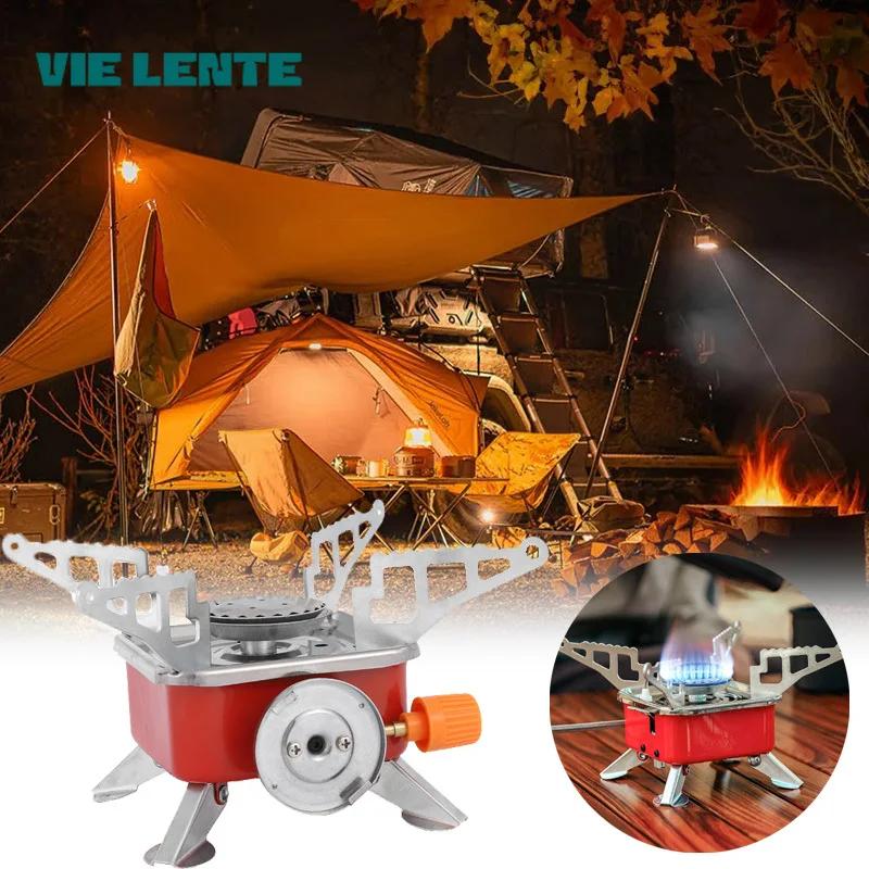 Portable Burner Camping Foldable Outdoor Gas Tank Stove for Backpacking Camping Hiking Picnic Camping Burner BBQ Grill