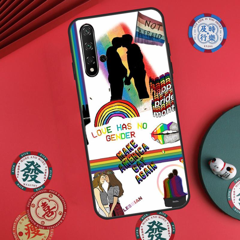 Gay Lesbian LGBT Rainbow Pride For Huawei Nova 11i 8i 12i 12s 9 10 SE Y60 Y70 Y90 Y72 Y73 Y61 Y91 P60 Pro P30 P40 Lite Case