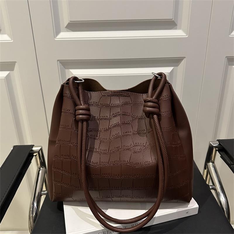 Retro Trendy Pu Portable Crocodile Pattern Shoulder Bag Women Versatile Bag Handbag High Quality Tote Commuter Bag Gifts