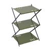 Outdoor Camping Cups Bowls Detachable Storage Rack Hung Shelf With Panel Hole Aluminum Alloy