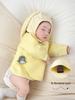 Tagless Pure Cotton Newborn Half-Back Clothes, Monk Style Top for Boys & Girls, Autumn/Winter Pajamas