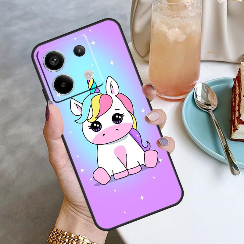 Cute Rainbow Unicorn Case For Xiaomi Redmi Note 13 8 9 10 11 12 Pro 12S 11S 10S 9S Redmi 13C 9C 10C 12C Cover