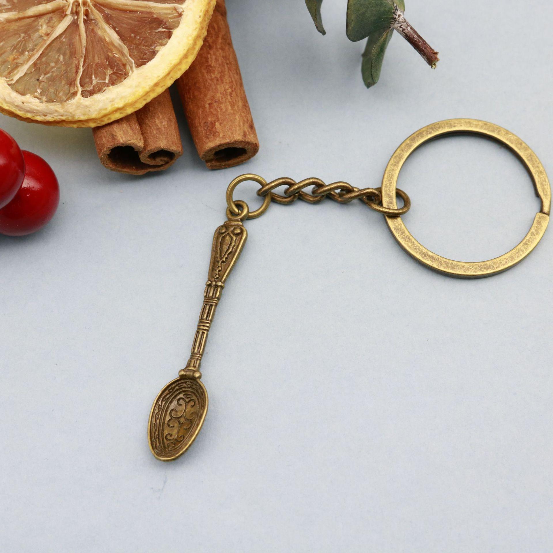 Trendy Jewelry Spoon Keychain Pendant