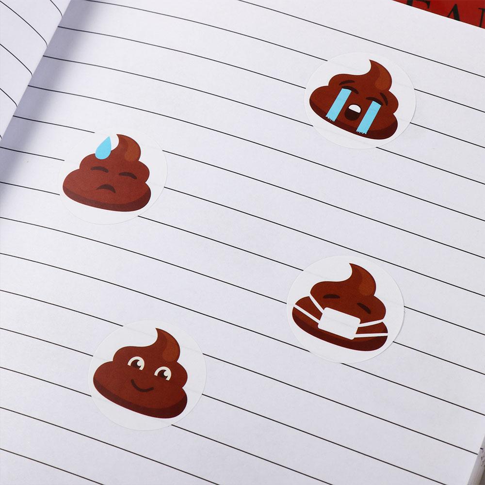 500pcs Funny Poop Emoticons Sticker Self-adhesive Reward Sticker Stationery Sticker  Home Decor