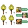 See-Through Water Holder Bulb Set for Pots with Clay Tip Waterer for Indoor Displays, Routine Watering and Desk Use
