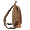 Canvas Backpack with The First Layer of Leather Europe and The United States Retro Backpack Men's Travel Bag Wear-resistant Oil Wax Canvas