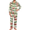 Set Pigiama da Uomo a Maniche Lunghe con Bottoni, 2 Pezzi Biancheria da Notte e da Casa con Pantaloni per la Casa e l'Ora di Dormire