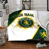 1pc Leon logo Blanket with Custom Name, Gift, for Men and Women, Soft Blanket, Good for Sofa Bed Couch Travel, Lightweight Flannel Blanket