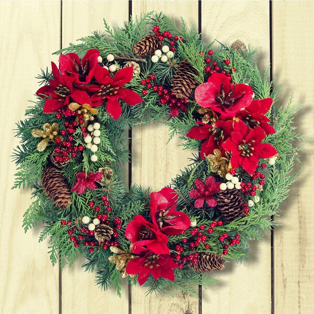 BBTO Artificial Holly Berries On Wire Stems, 250 Stems with 500 Pieces 8 Mm Fake Berries for Tree Decorations Wreath Craft Use Wedding Party Favor