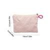 New Multi-function Cosmetic Pouch Bow Decoration Embossed Heart Quilted Makeup Bag Satin Material Toiletry Storage Pouch Girls