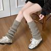 Japanese Student Leg Warmer Footless Socks for Women Girls Scrunch Lantern Boot Covers Solid Color Loose Leg Sleeves