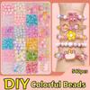 Acrylic DIY Handmade Beaded Kit Toy 24 Grid DIY Jewelry Making Kit Girl Gift