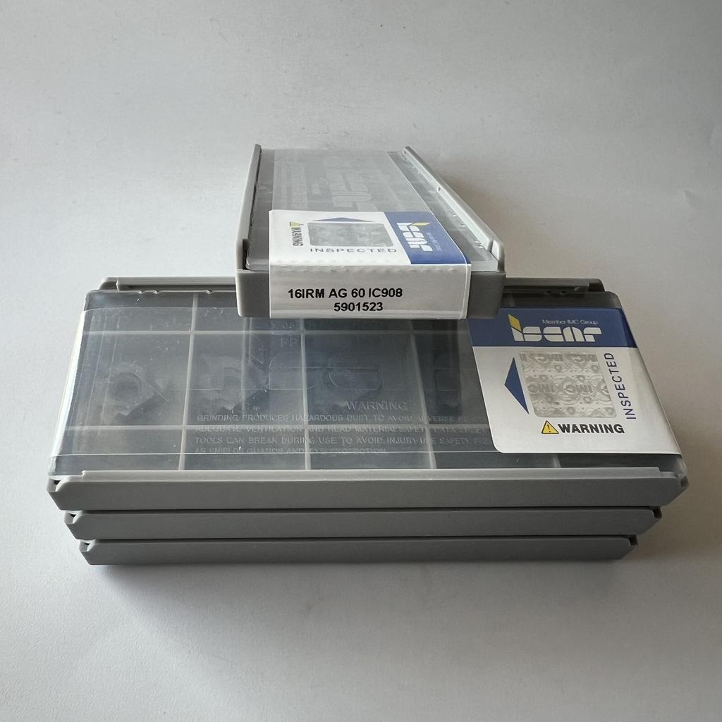 ISCAR / 16IRMAG60 IC908 / Industrial indexable carbide inserts 10 Pcs