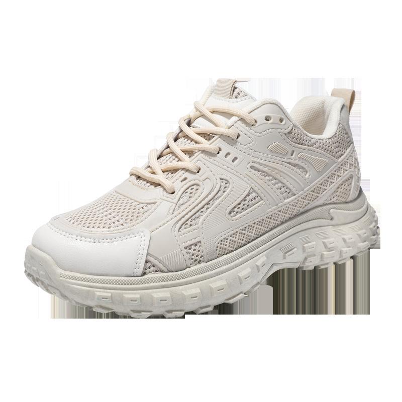 

2024 літні дихаючі чоловічі туфлі спортивного та повсякденного стилю, модні татові кросівки, повсякденні сітчасті дихаючі туфлі, підошва-шини, робоче взуття 45 бежевий