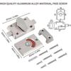 Stainless Steel Door Lock Indicator Latch For Bathroom, Restroom, Public Restroom, Private Restroom - chuan
