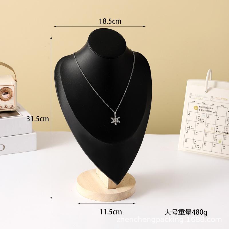 Stojan na portrétní náhrdelník z masivního dřeva přívěsek na náhrdelník přívěsek forma na krk stojan na vystavení šperky