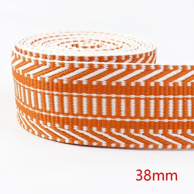 2/3/5M Meetee 38/50mm Jacquard Polyester Webbing Tape By Meter Decorative Ribbon Band Backpack Strap Clothes Sewing Accessories