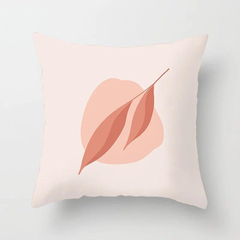 45x45cm New Geometric Abstract Flower Leaf Cushion Cover Desert Sunrise Cactus Pillow  Living Room Sofa Car Home Decoration