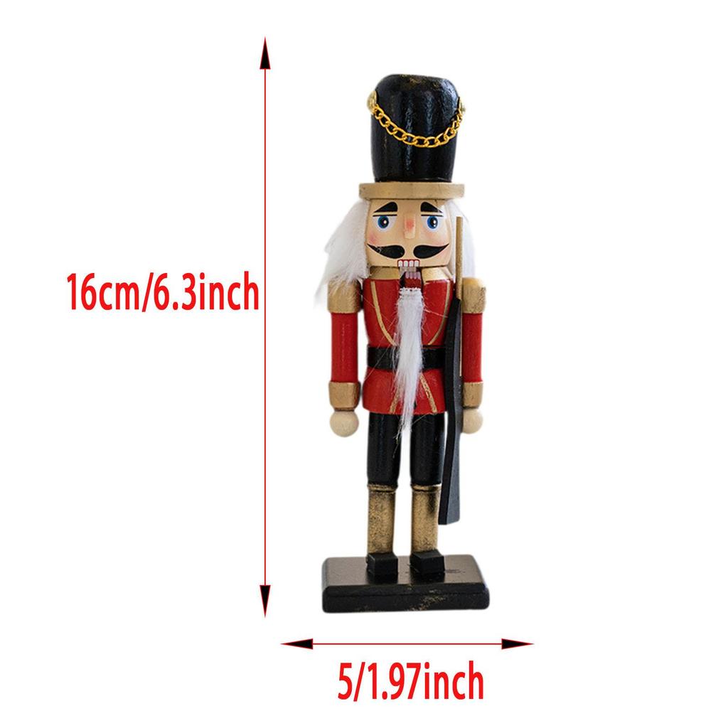Wooden Christmas Nutcracker Traditional Classic Decoration Christmas Ornament for Kids Gifts Home Centerpiece Parties Table
