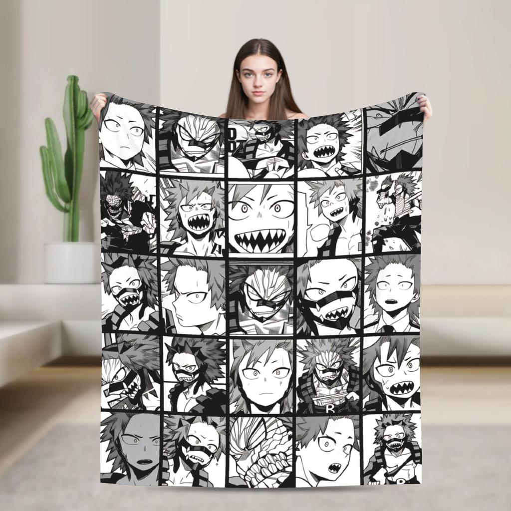 My Hero Academia Super Soft Blankets  Airplane Travel Plush Throw Blanket Aesthetic Couch Bed Flannel Bedspread Sofa Bed Cover