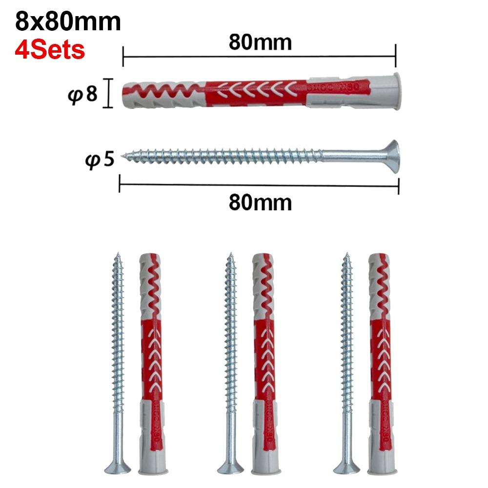 4Sets Plastic Nylon Wall Anchor Two-Color Drywall Drilling Plug  for Home Decoration Engineering