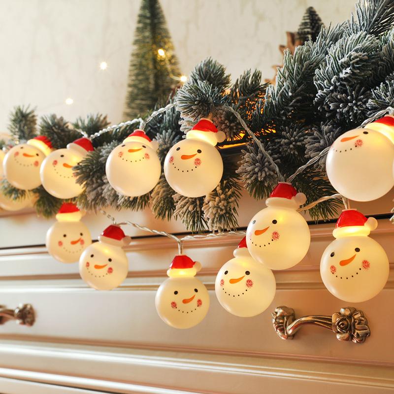 3M Vánoční dekorační světla Sněhulák Vločka Santa Claus Světelný řetěz Vánoční stromek Dekorační potřeby Lampion Přívěsek