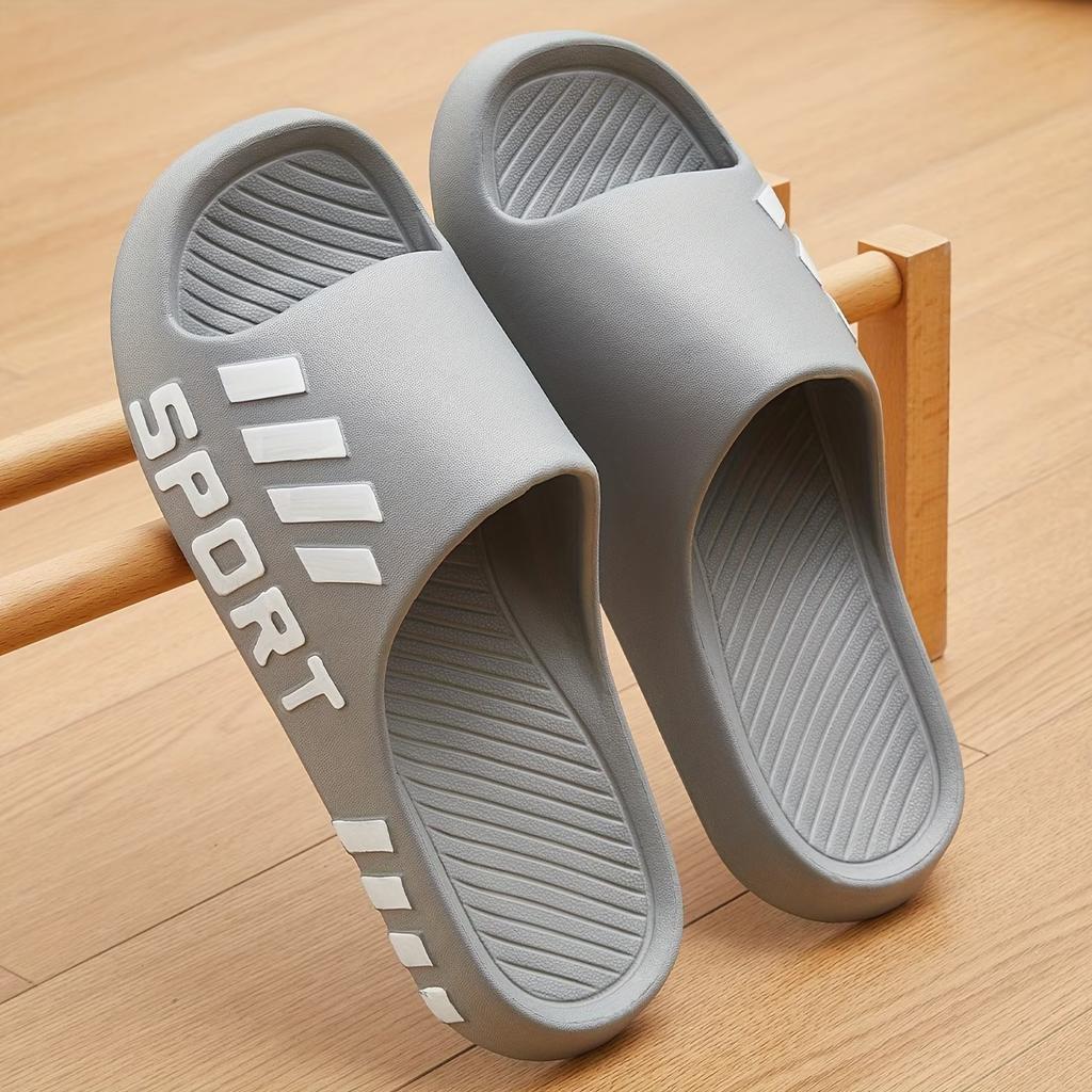 Men's Stylish Sports Flip-flops, Indoor Non-slip Couple Slippers, Casual and Comfortable EVA Material Slippers