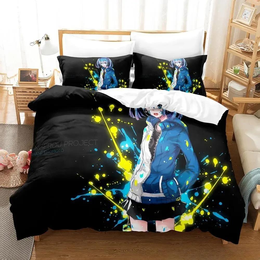 Kagerou Project Bedding Set Cartoon Anime Three-piece Set Adult Kid Bedroom Duvet Cover Sets 3D Kawaii Impression Textile