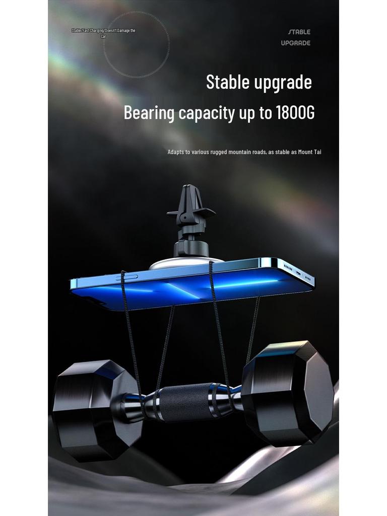 Magnetic Wireless Car Charger Mount for iPhone 16 Pro