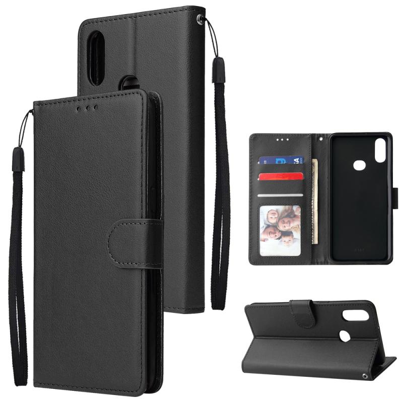 For Samsung A10S A20S Cellphone Cover Mobile Phone Shell Buckle Closure Cards Slots PU Leather Smart