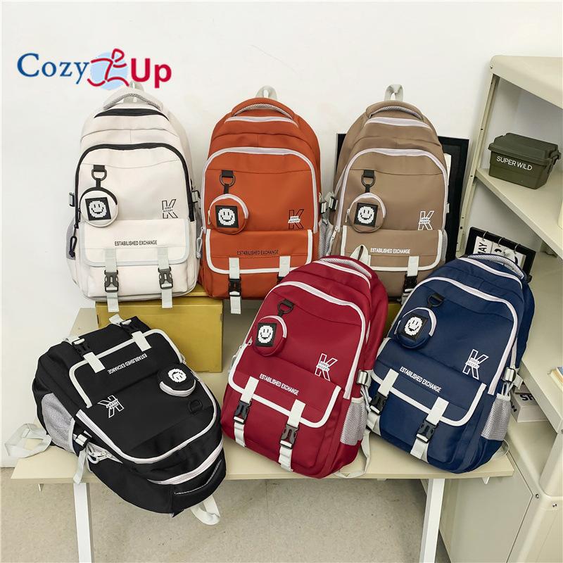 Легкий и удобный студенческий рюкзак. Рюкзак большой вместимости. 30x18x48cm бежевый — фото 7