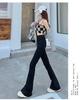Women's Black High-Waist Micro-Flare Jeans, Spring/Summer 2025 Collection