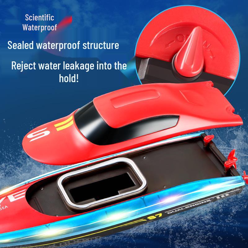 4DRC Remote Control High-Speed S7 Speedboat Electric Yacht Toy for Boys - Perfect Children's Day Gift