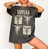 Tricou Nirvana Band Vară 2026 100% Bumbac Unisex și Unisex Mânecă Scurtă Streetwear Larg Gât Rotund Y2k Cămașă