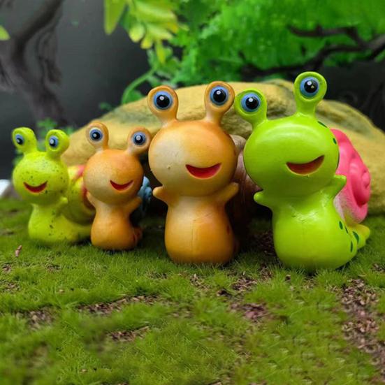Yousheng Snail Desktop Ornament Cartoon Solid PVC Craft Colorfast Fish Tank Landscaping Smooth Cute Animal Figurine Table Decoration Home Supplies