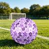 1PC Purple Floral Soccer Ball Size 5 Football Machine Sewn Indoor/Outdoor Universal Football A39