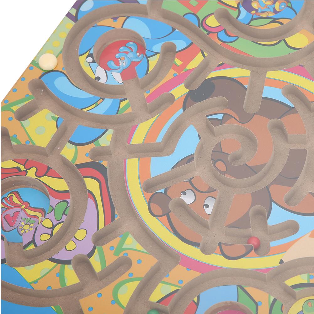 Magnetic Maze Game Puzzle Board Games Children Kid Toddler Educational Wooden Toy
