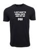 I Just Want To Drink Coffe And Pet My Dog Unisex Adult Short Sleeves Tee