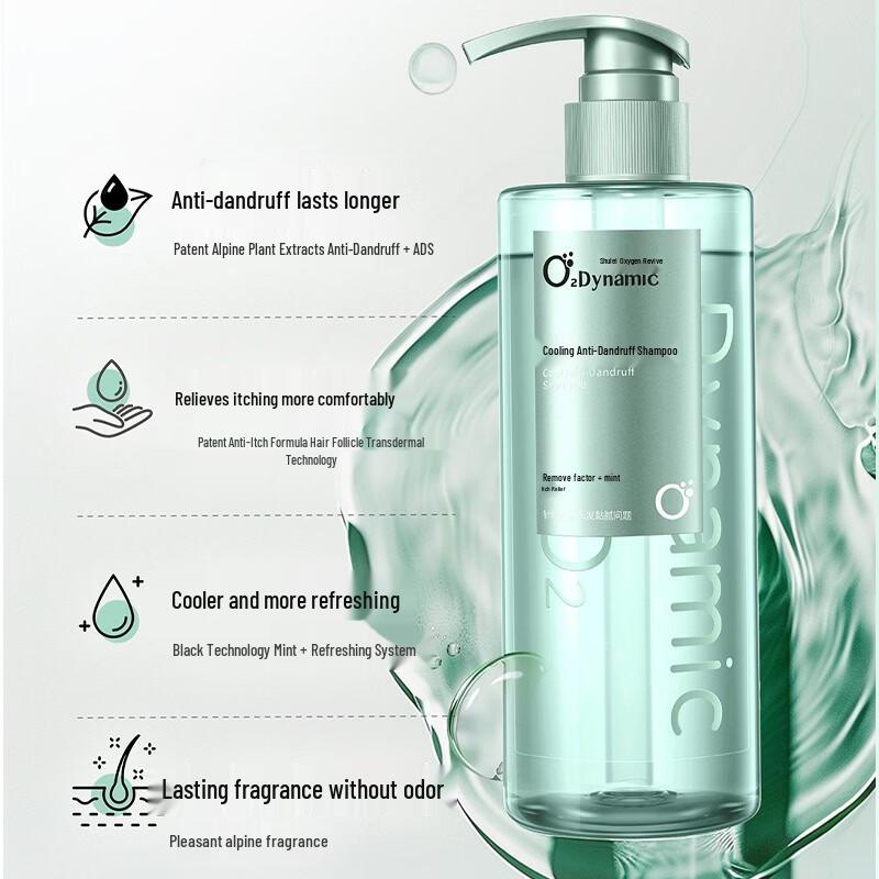 Slek O2 Dynamic Cool Anti-Dandruff Shampoo