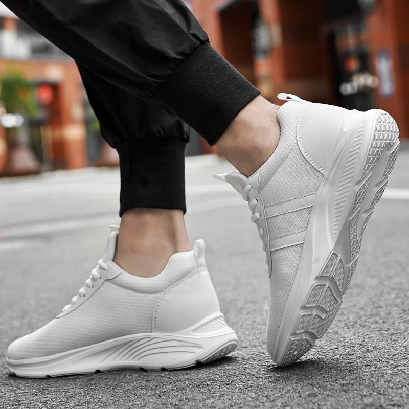 2025 Increased Men Sneakers Elevator Shoes Breathable Sports Hidden 4cm 6cm 8cm Height Increasing Shoes Male Taller Casual Shoes