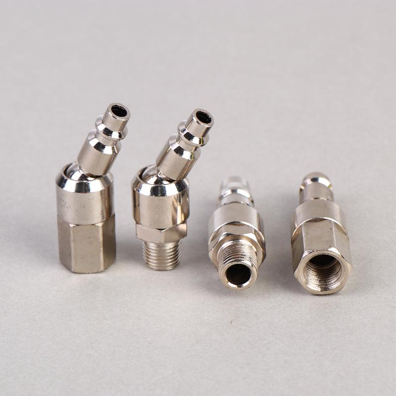 1Pcs Europe/C-Japan/Us Type Connect With Bsp 1/4" Thread Swivel Air Tool Fittings 360° Rotatable Air Hose Spray Gun Quick Plug